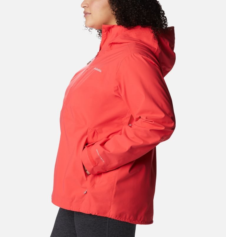 Women's Columbia Omni-Tech Ampli-Dry Shell Jackets Red | Plus Size CA-H4A38